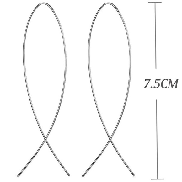 TRENDY THREADER EARRINGS - Picture 2 of 4